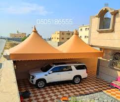 مظلات قماش بيضاء الدمام تركيب مظلات قماش سيارات